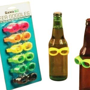 GamaGo Beer Goggles Multicolor Bottles and Cans 6 Pack New